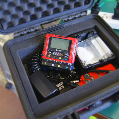 ポケッタブルマルチガスモニター GX-2009の校正:お客様から届いた機材を確認します
